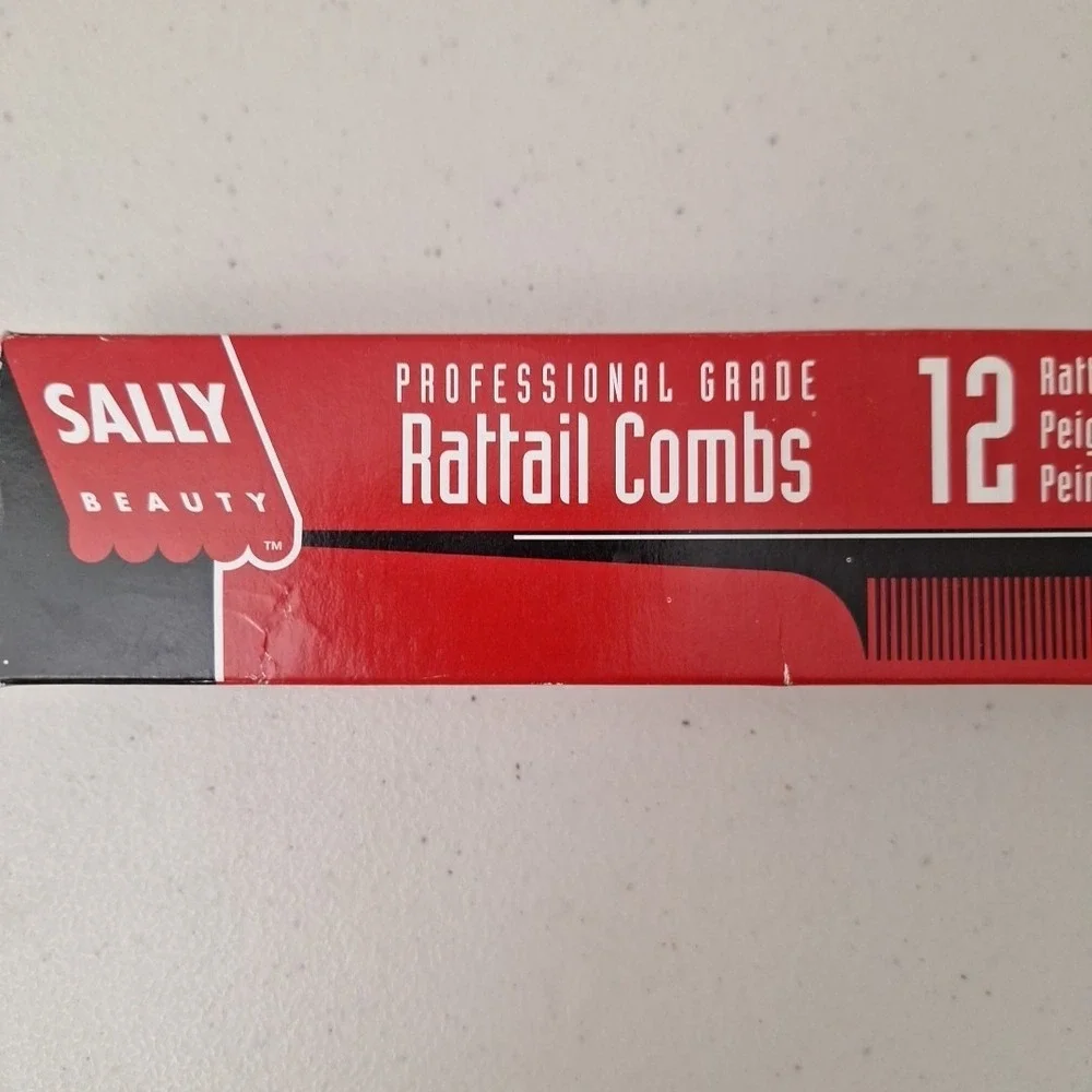 SALLY BEAUTY RATTAIL COMBS *4* Professional Grade #220020 NEW IN BOX